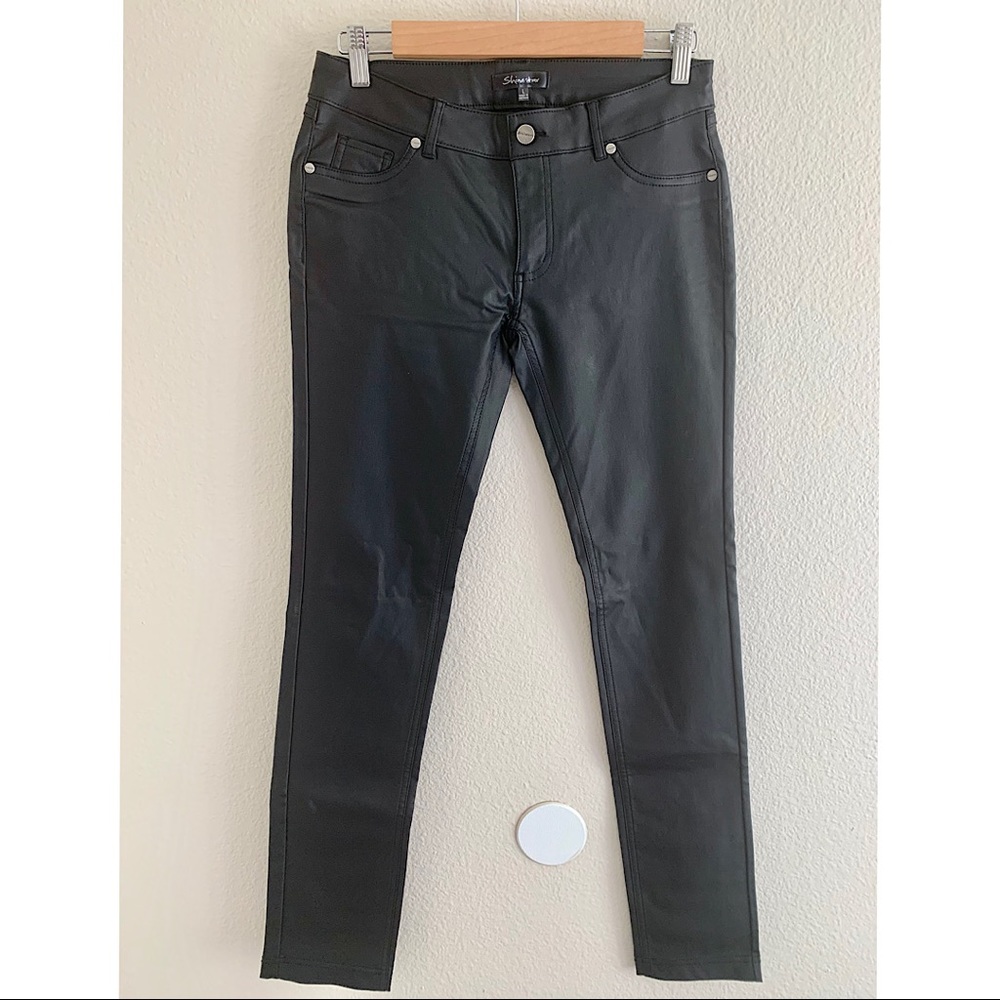 Black Faux Leather Skinny Pants